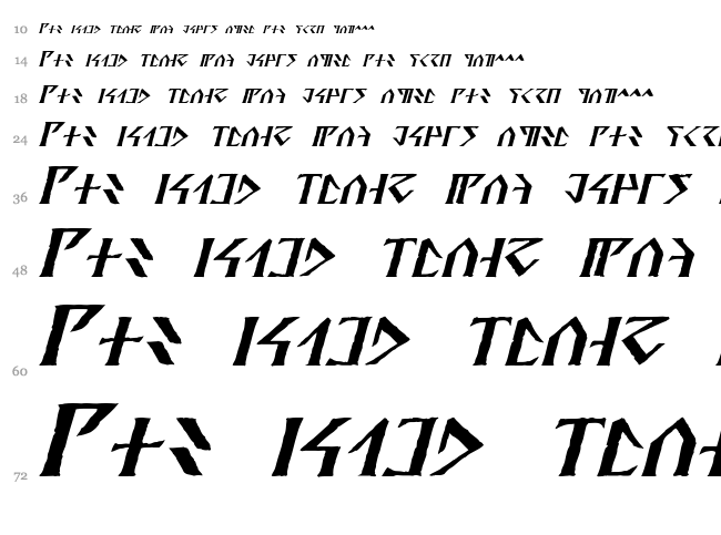 Davek font waterfall